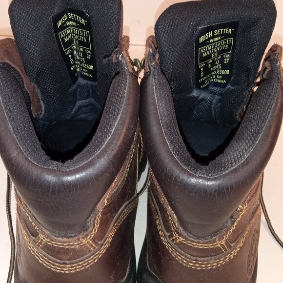 Red Wing IRISH SETTER Style 83608 Ely Men's Sz 9D 6-inch Leather Safety Toe Boot - Picture 16 of 16